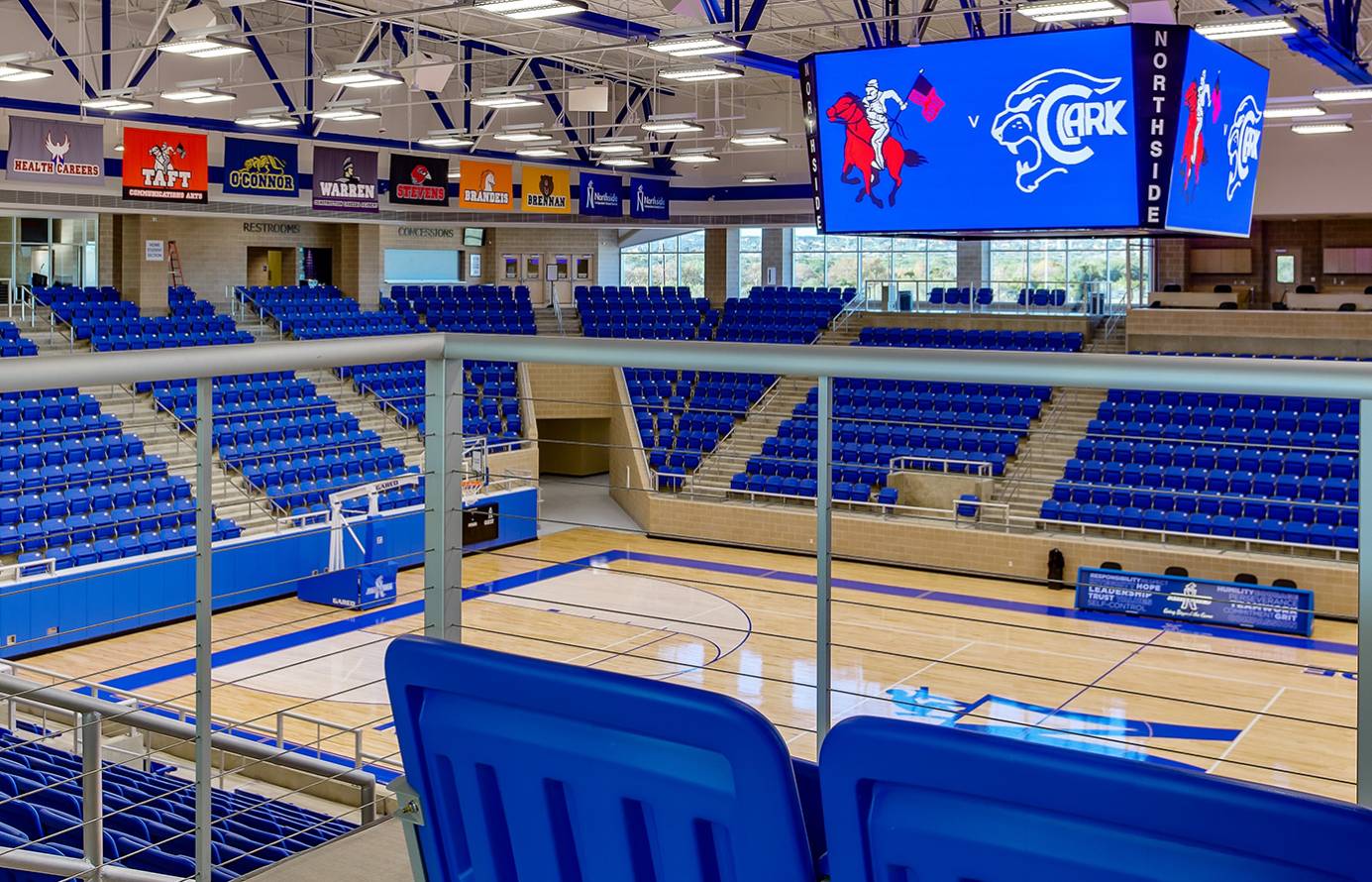 Northside ISD Sports Gym Commercial Texas Railing Systems Save